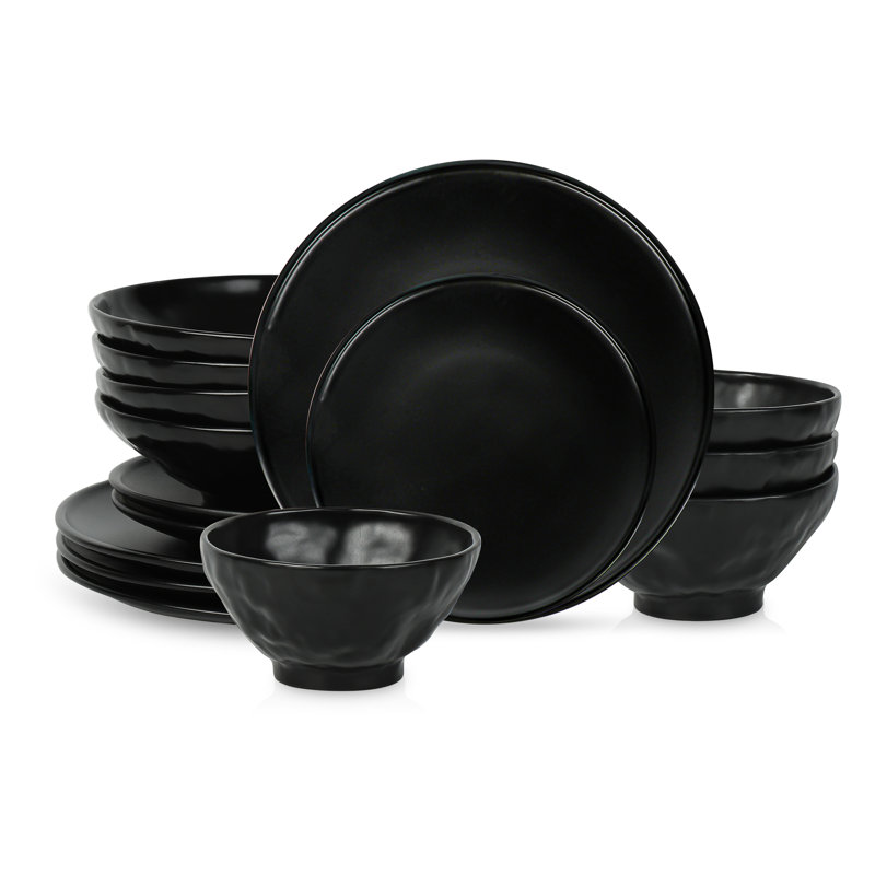 Service de vaisselle Stone By Mercer Project - Service pour 4, Noir