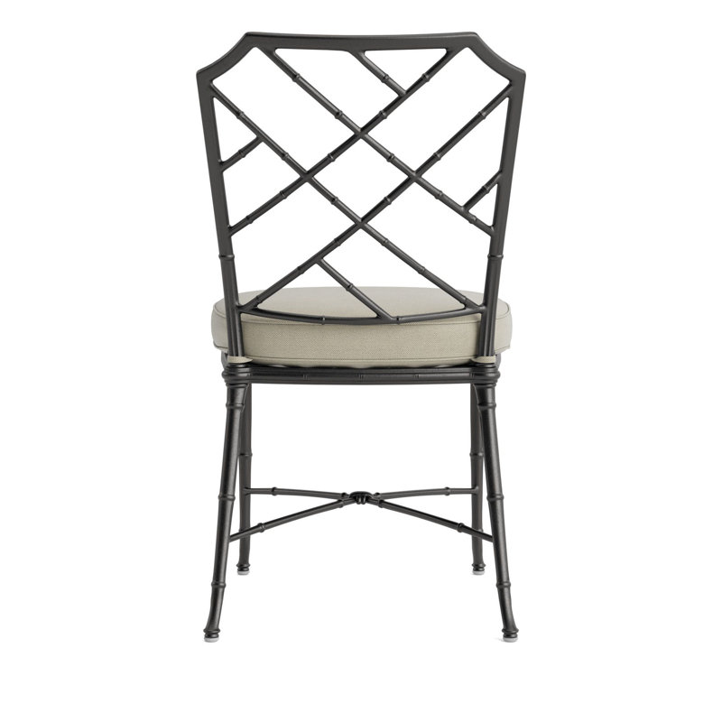 Calcutta Outdoor Dining Side Chair, Fusion Clay, Textured Pewter, Brown