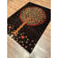 Tapis noir original en laine et coton noué à la main