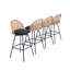 Swivel Upholstered Chenille Bar Stool-2003557885