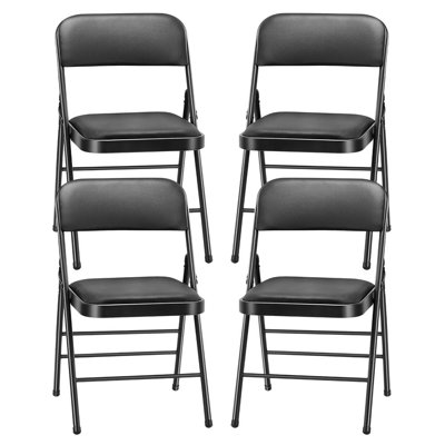 Ensemble de 4 chaises pliantes rembourrées en vinyle
