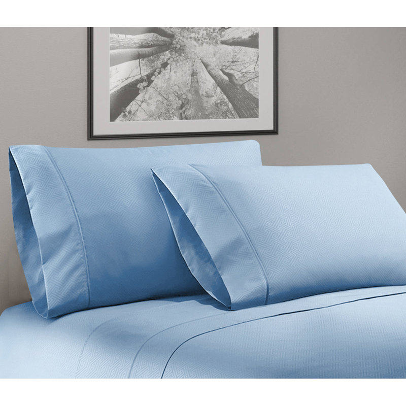 Microfiber Sheet Set, Cal.King Sheet Set + Fitted Sheet + 2 Pillowcase, Blue