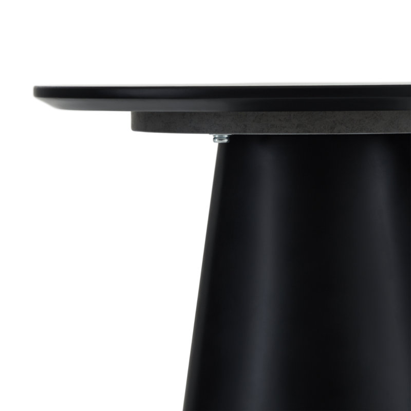 Ludwicka Coffee Table Light Grey DIA 60x40, Light Grey, 50cm H x 45cm W x 45cm D, Grey Wood