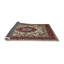 Tapis rouge/gris/beige traditionnel Samana-400098092