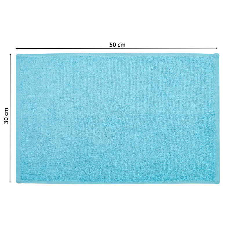Midweight Fingertip Towel, Aqua, 30cm W x 50cm L
