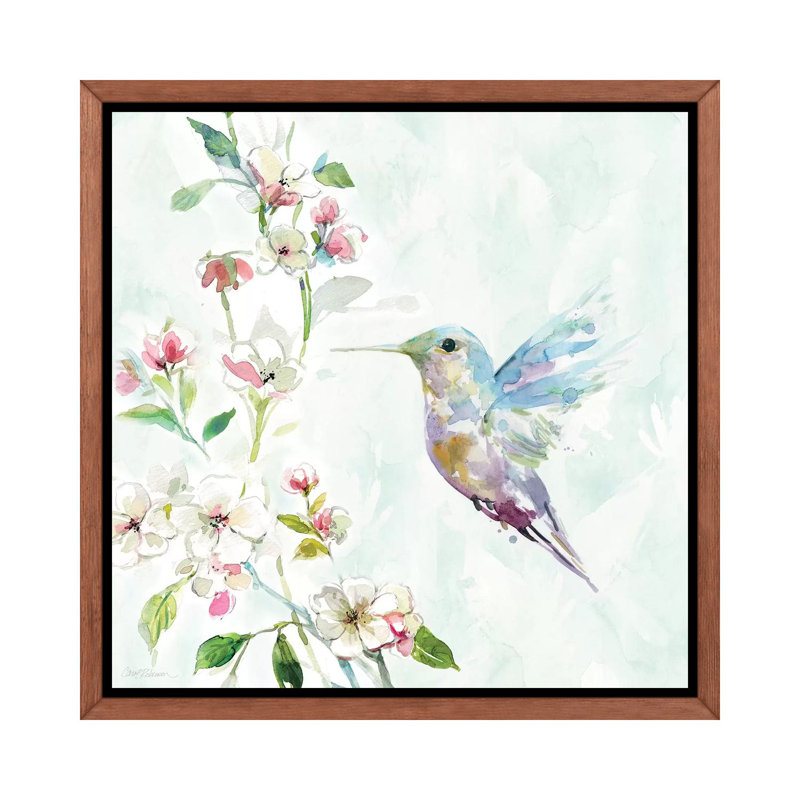 Hummingbird II par Carol Robinson - reproduction d'art, H 18 po x l 18 po x P 1,5 po, Toile avec cadre en bois classique