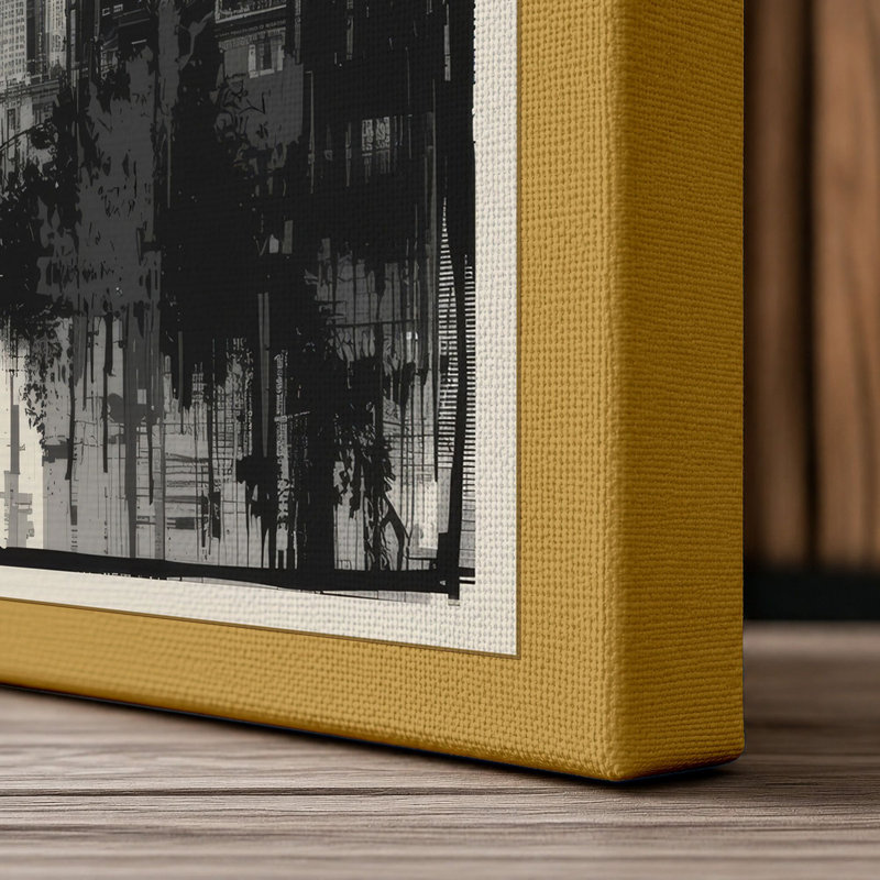 Metropolitan Heights Industrial - Wrapped Canvas, 30x20 - 76.2 x 50.8 cm, Ochre Border