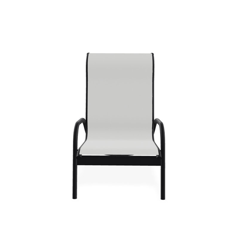 Beach Chair, White 6D Sunbrella®, Textured Black