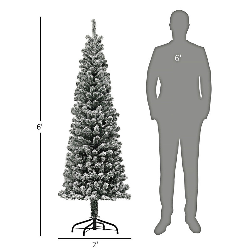 Arbre de Noël crayon pré-éclairé, 5'11"