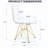 Northfleet Acrylic Dining Chair – Modern Eiffel Base Ghost Chair Accent Seating in Single, Set of 2, or Set of 4 – Gold or Chrome Legs for Banquet, Wedding, Office & Living Room Use-1860914923-1860914933-1819211776