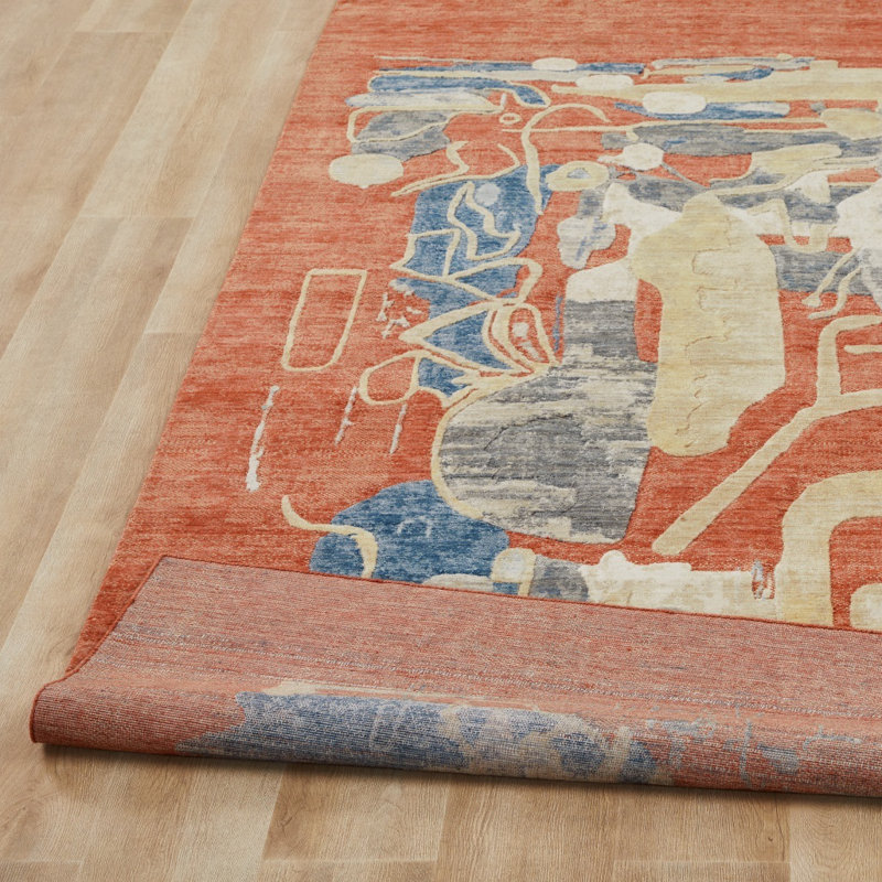 Tapis en laine Hargun, Tapis de couloir 2 pi 6 po x 10 pi