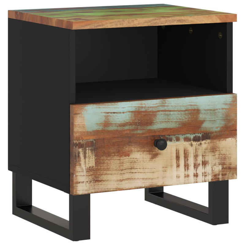 Montville 40cm W Metal Bedside Table