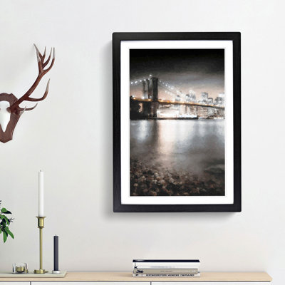 Brooklyn Bridge New York City Abstract Art - Picture Frame Graphic Art Print