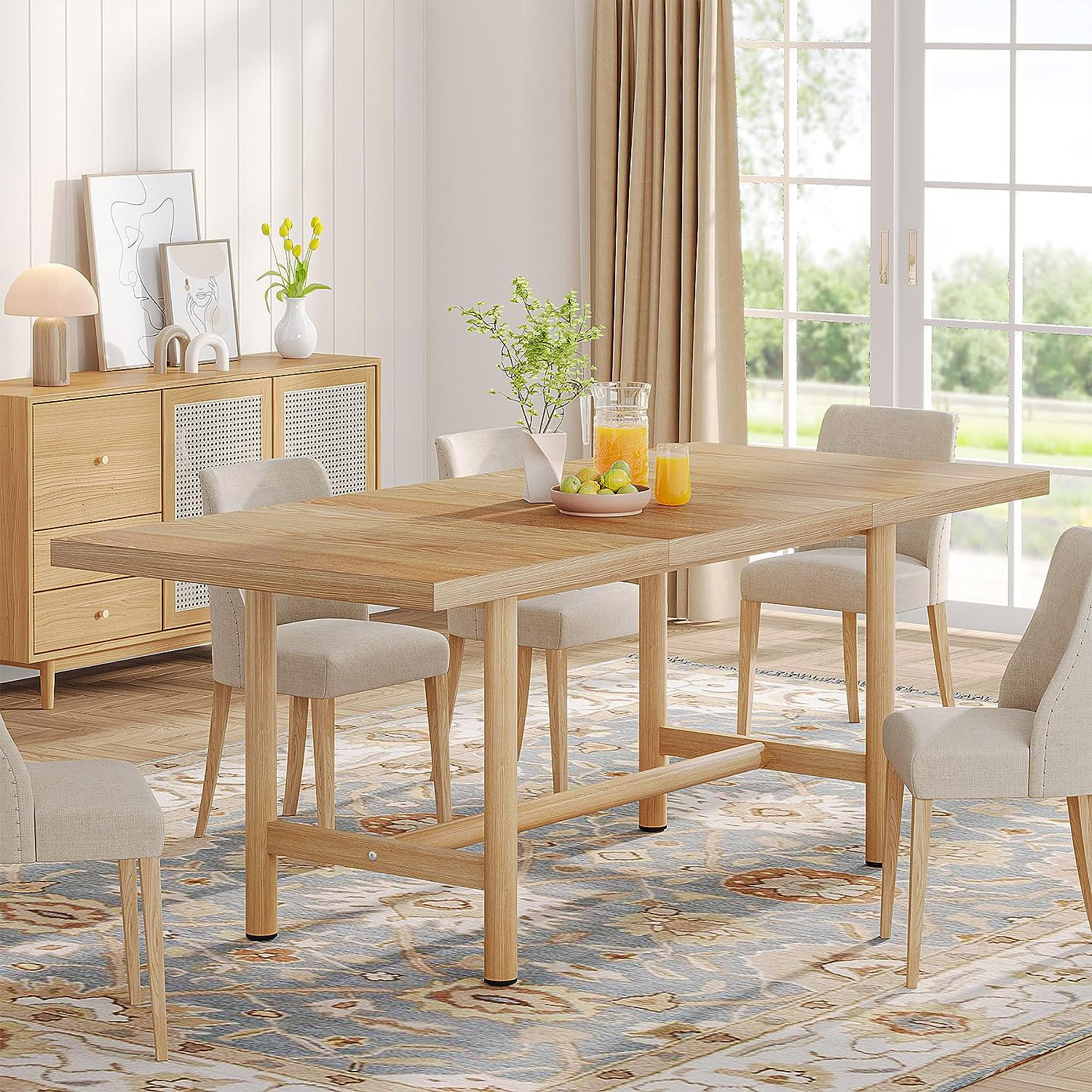 George Oliver 63 inch Dining Table, Rectangular Kitchen Dining Room ...