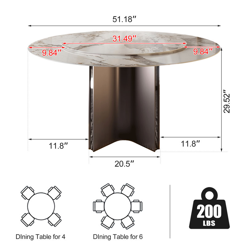 Stone Top Dining Set, Patek Philippe, Brown