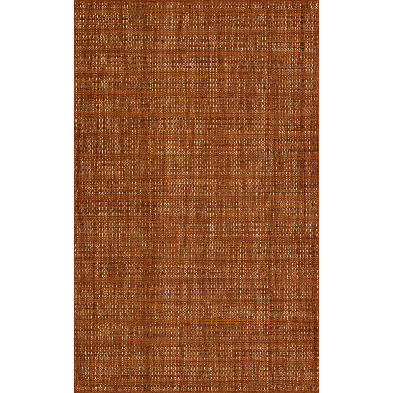 Tapis orange en laine touffeté à la main Fyffe, Rectangle de 2 pi x 3 pi