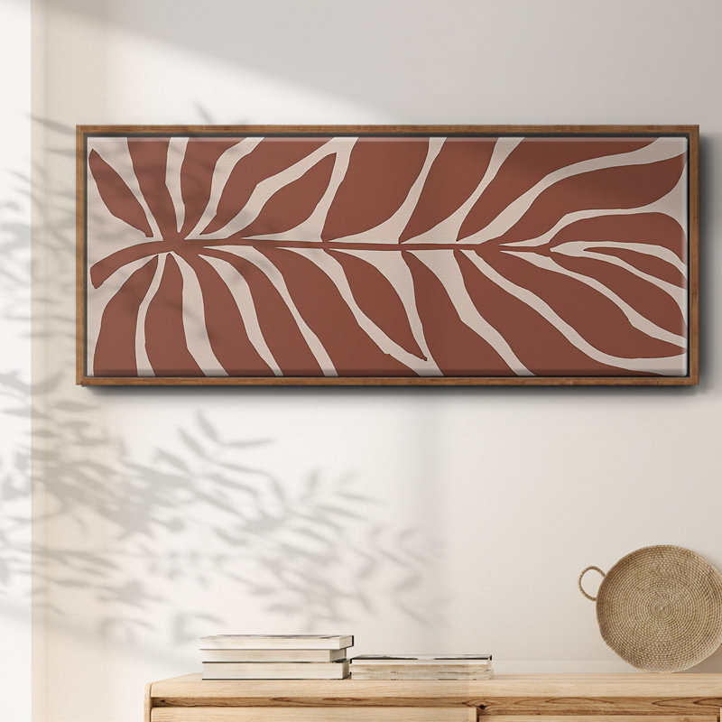 Terra Cotta Block Palms I- Framed Canvas, 20" H x 50" W