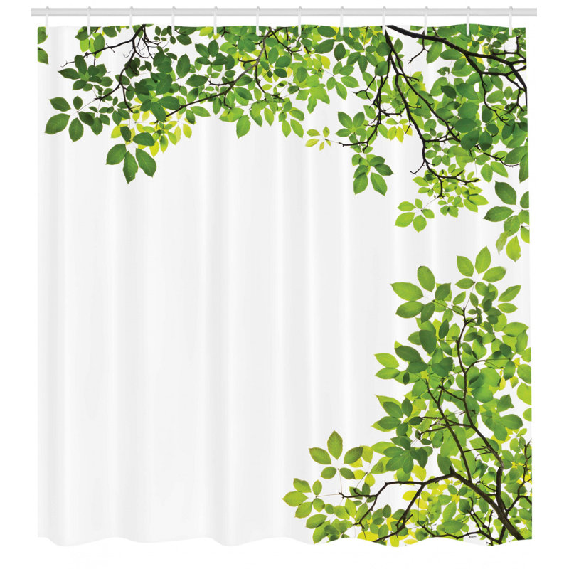 Shower Curtain with Hooks Included, 70" H x 69" W