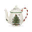 Spode Christmas Tree Candy Cane Teapot, 32 Oz - Festive Holiday Serveware