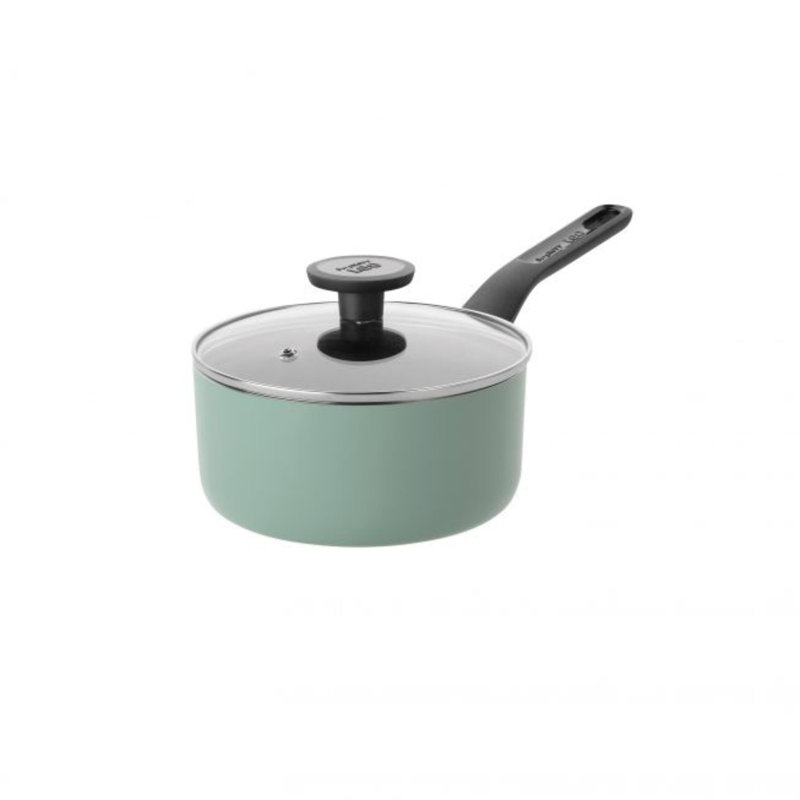 Sage and Slate Non-stick Aluminum 7-Piece Cookware Set with Glass Lids