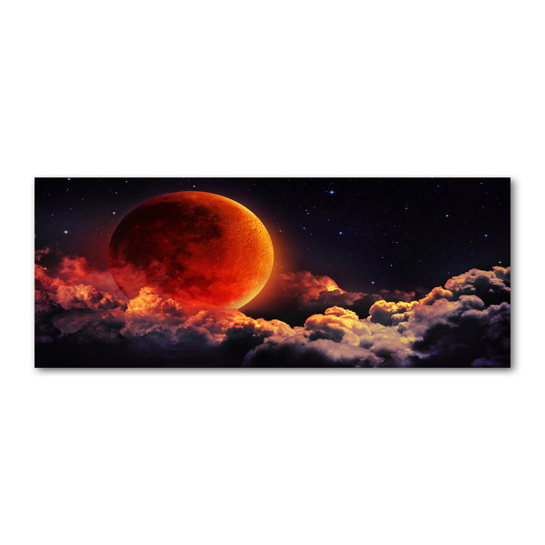 Mond-Leinwand Eclipse - Leinwand-Kunstdrucke auf Wrapped Canvas