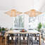 Lustre en bambou, lampe suspendue en bambou, lampe suspendue artisanale asiatique, éclairage de cuisine rétro rétro