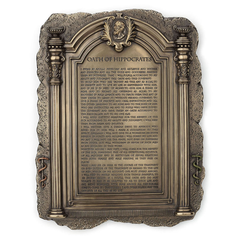 Décoration murale plaque «Hippocrates of Kos»
