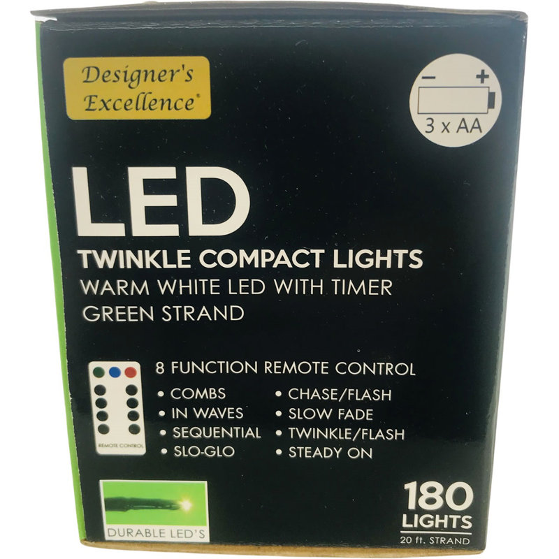 Guirlande de 180 lumières à piles