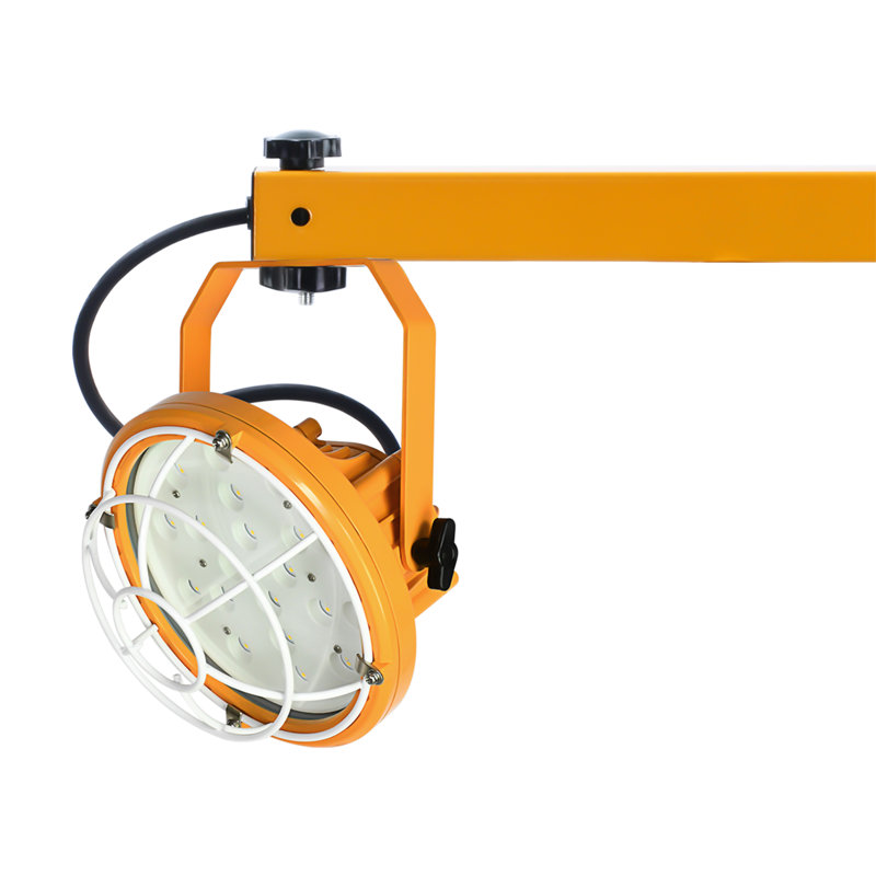 Folding Arm Dock Light, 50W LED Wall Mount Lamp with 360° Rotatable Head for Logistics Depot