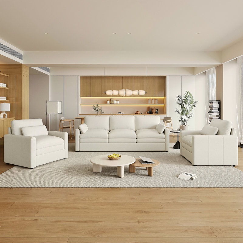 Ensemble de canapé rembourré Cozy, Beige