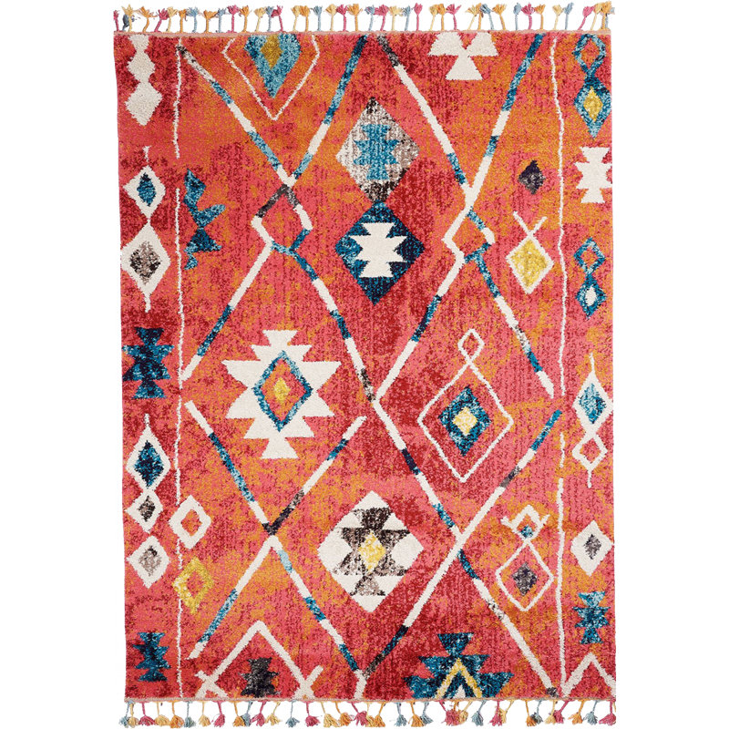 Boutelle Machine Woven Orange Indoor Rug, Rectangle 120 x 170cm