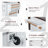 54.9" Kitchen Island With Drop Leaf, Power Outlet, Kitchen Storage Cart With 4 Door Shelves, Cross Barn Doors & Visual Glass Door, Rolling Kitchen Island On 4 Wheels-313438270