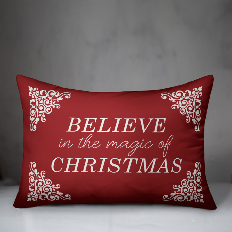  Coussin Believe in the Magic of Christmas, Polyester/ Bourre en polyester