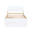 Lit simple avec tête de lit ultrabrillante blanche et lit gigogne en chêne pratique pour une chambre à coucher élégante-2043294562