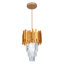 Gold 1-Light Modern Small Crystal Pendant Lights Kitchen Island Kitchen Living Room Entryway Bedroom,W9.05 In