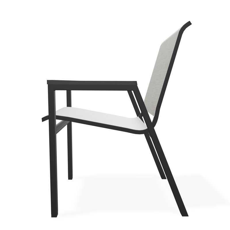 Bazza Outdoor Dining Chair, Black, Ella