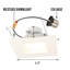 Ensemble d'éclairage encastré 2,91 po sélectionnable CCT Remodel IC LED