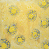 Star Gazer VIII Series Of 9 Yellow & Gray & Green Print by Joyce Creiger