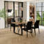 Ensemble de table de salle à manger moderne 55,1 po avec chaises en cuir synthétique, ensemble de cuisine et de salle à manger, 4 ou 6 chaises-656565882-656565883-656565881