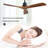 52 Inch Smart Matte Ceiling Fan With APP & Alexa Control, 3 Solid Wood Walnut Blades, Reversible Quiet DC Motor, No Light