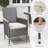 4-Piece All-Weather Gray Rattan Patio Dining Chair-582017333