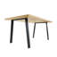Medora Oak Metal Base Dining Table-579171828-579171835