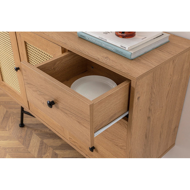 Howard 90cm Console Table, 120cm H x 90cm W x 40cm D, Natural