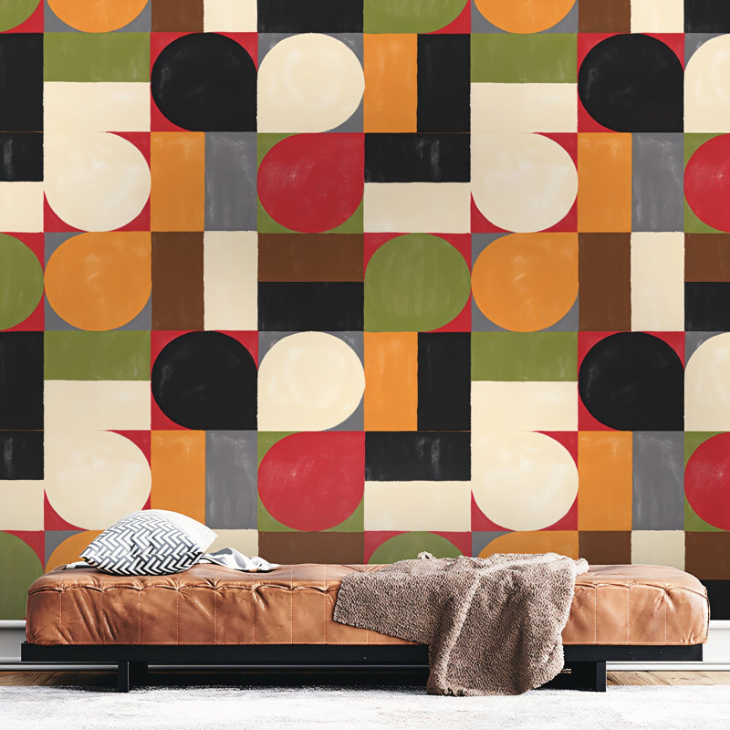 Arnel Geometric Midcentury Bauhaus Wallpaper