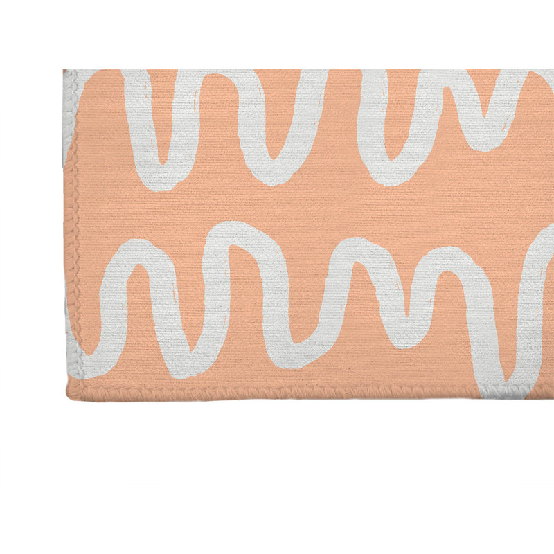 Wiggle Stripe Non-Slip Outdoor Rug, Runner 2'6" x 8'