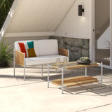 Arevalo 2 - Person Patio Conversation Sets with Cushions