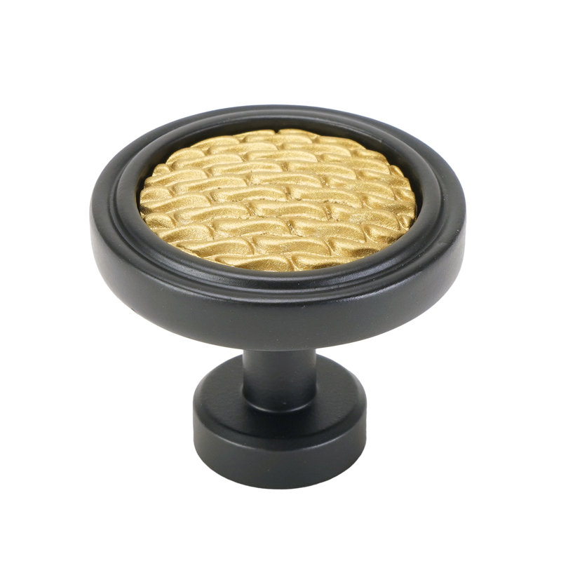 Spectra Waves knob in gold finish, Black/Gold