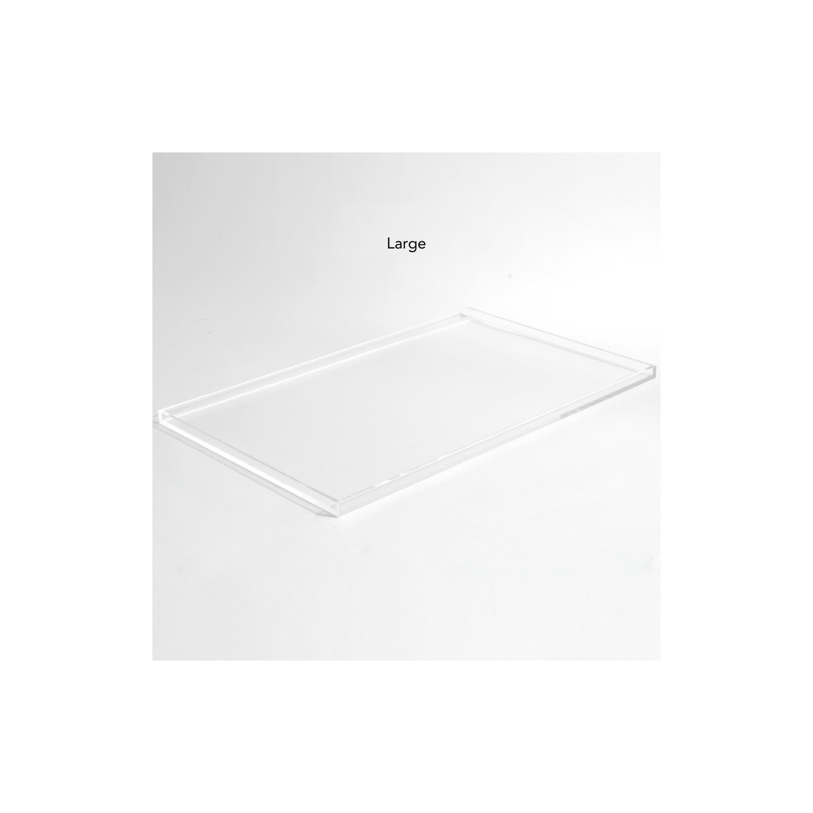 Clear Overflow Feeding Tray, Large