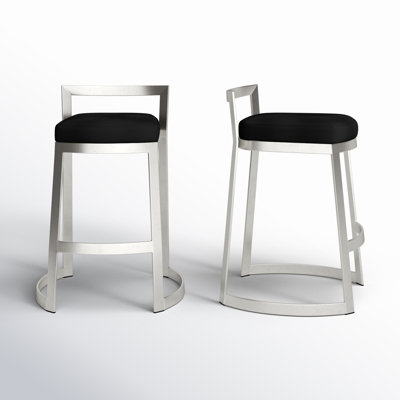 Derik Upholstered Counter Stool with Metal Frame