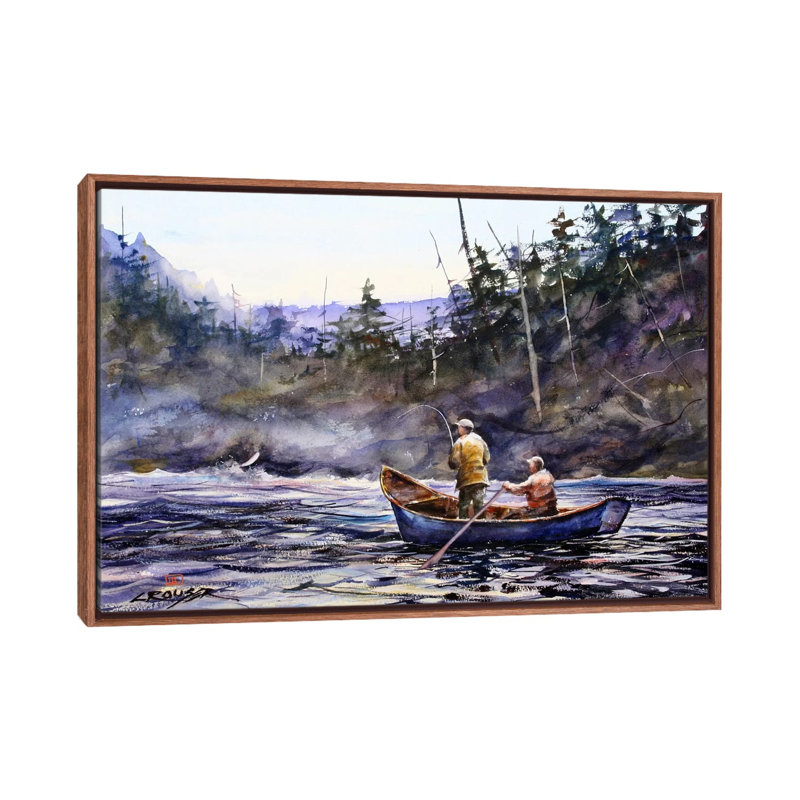 «In the Boat», reproduction d'art encadrée, H 18 po x l 26 po x P 1,5 po, Cadre bois classique